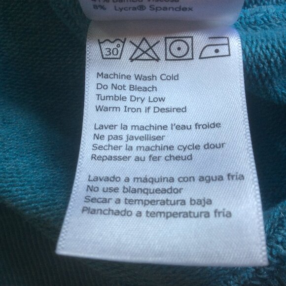 tasc Performance Riverwalk Varsity Blue Organic Cotton Bamboo Sweatshirt Size M - Picture 7 of 7